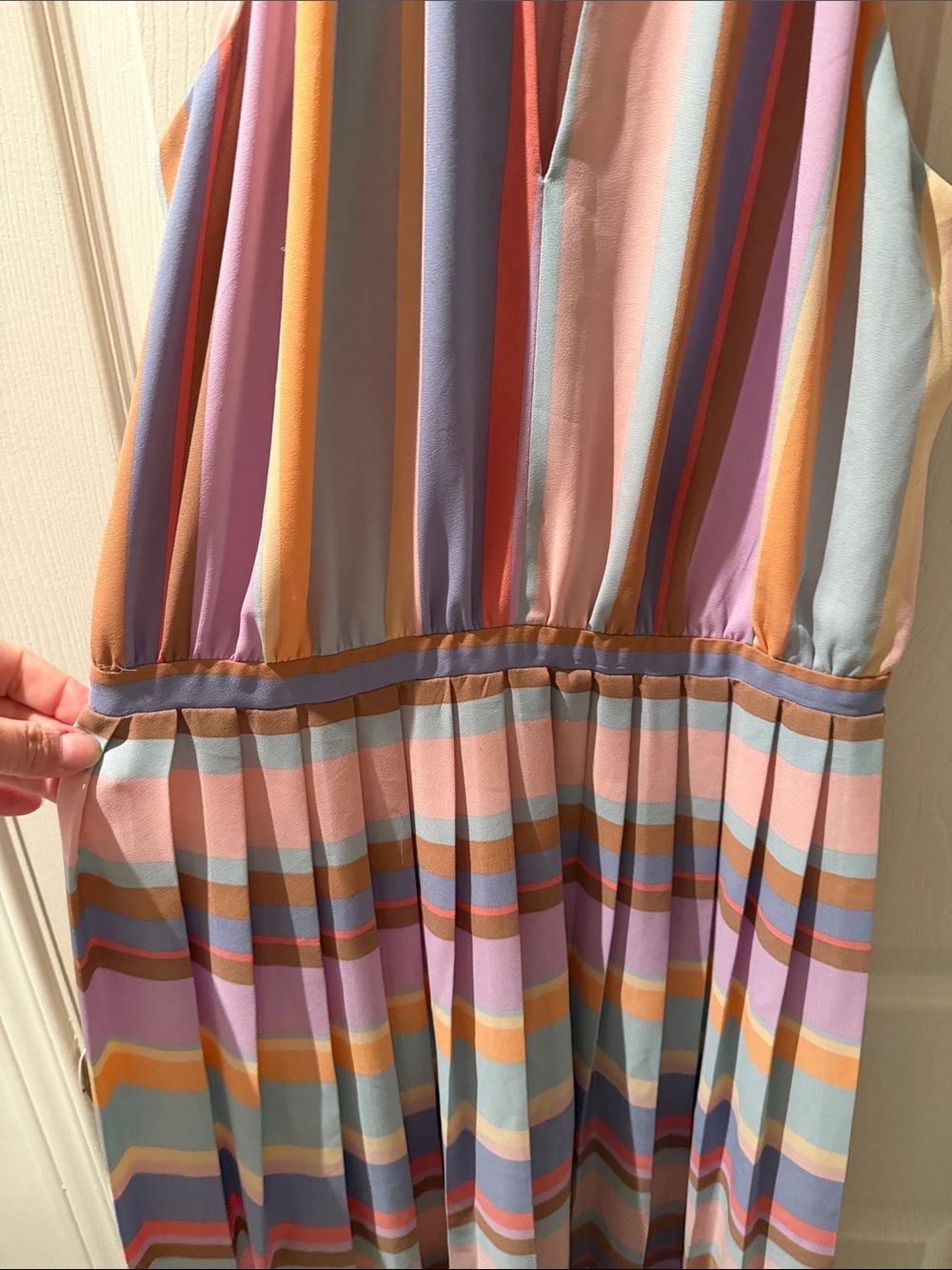 Joe Fresh Pink and Pastel Stripe Halter Dress - Picture 3 of 6